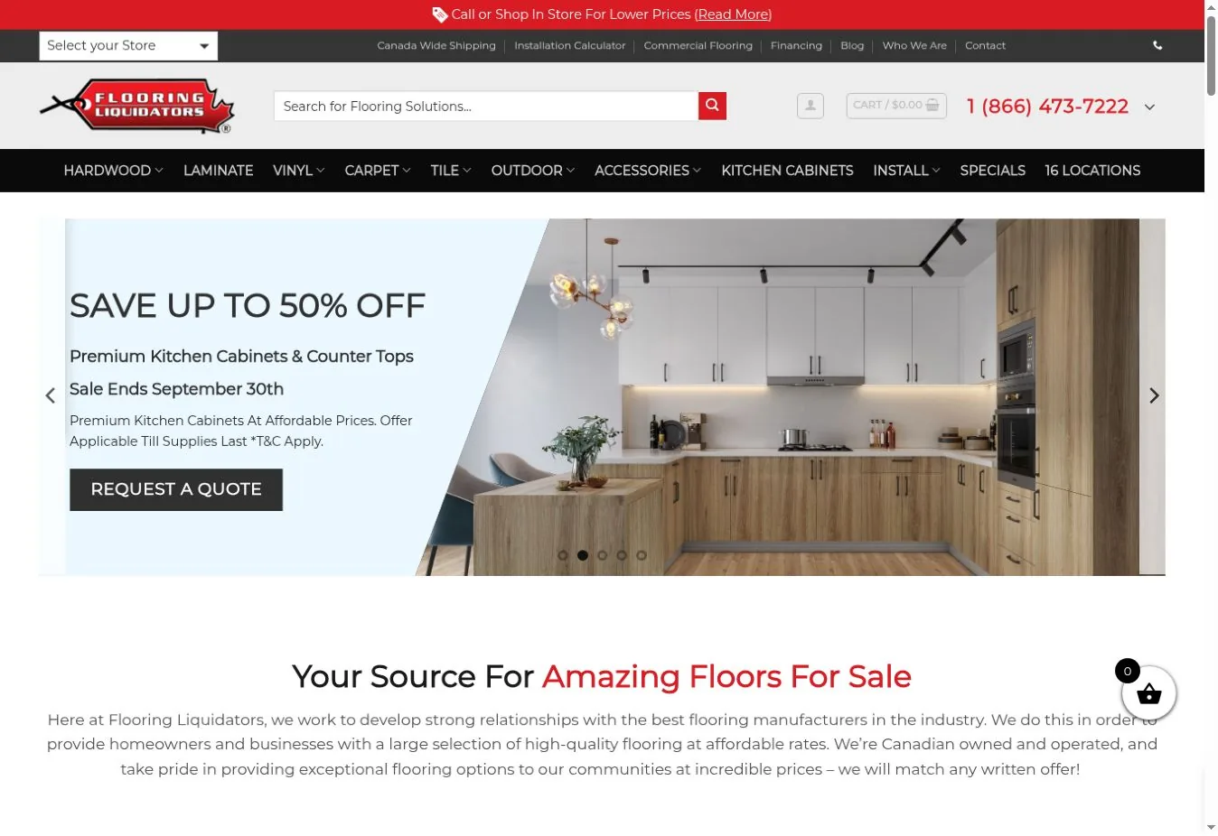 Flooring Liquidators website preview