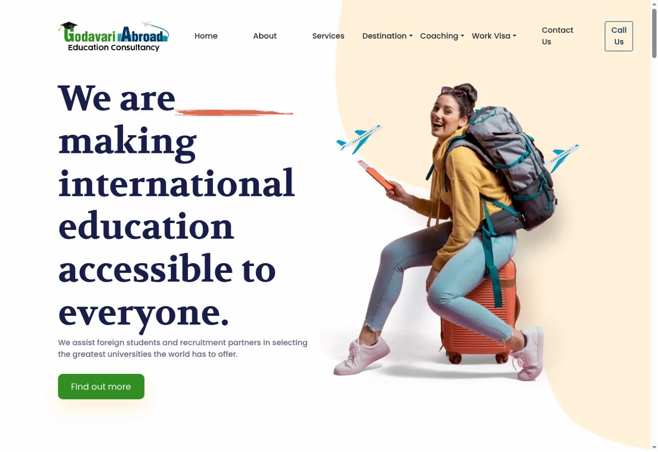 Godavari Abroad website preview