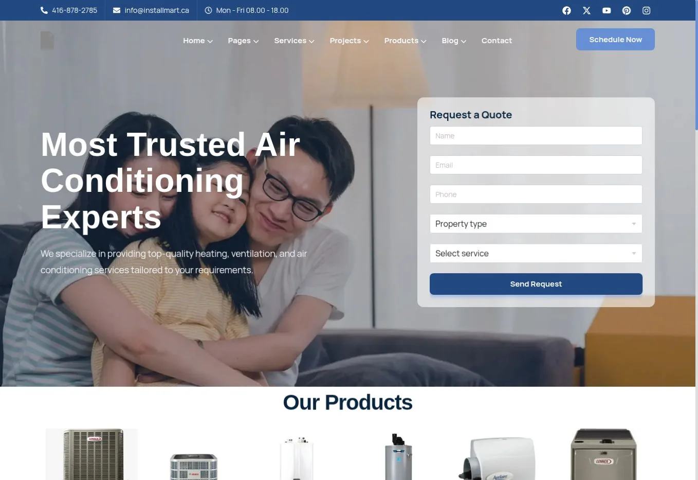 Installmart website preview