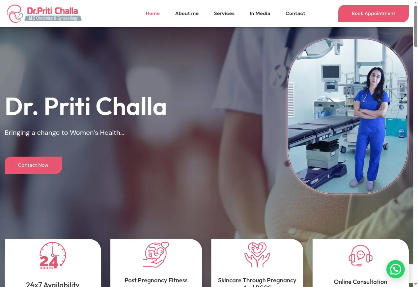 Dr. Priti Challa website preview