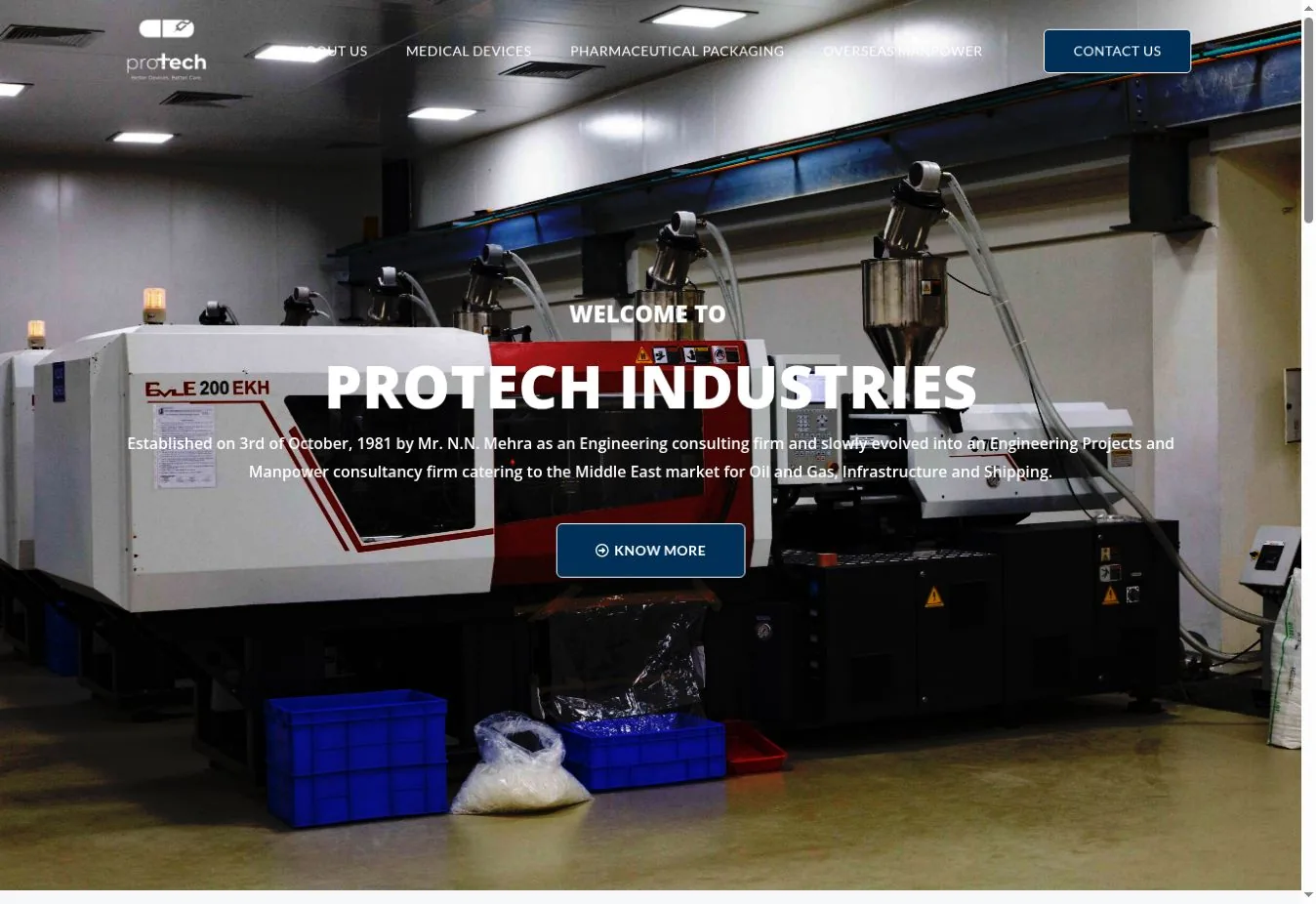 Protech Industries website preview